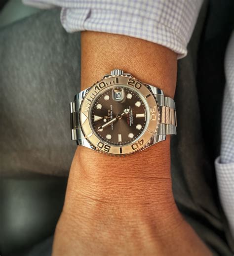 rolex yacht master 37 on the wrist